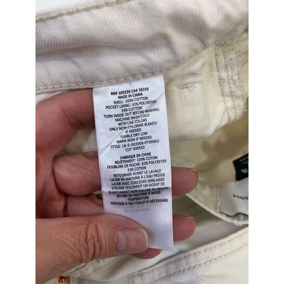 Current/Elliott Off White The Vintage Cropped Slim Jeans Size 26 - Picture 9 of 12